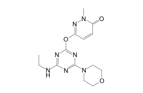 3(2H)-Pyridazinone, 6-[[4-(ethylamino)-6-(4-morpholinyl)-1,3,5-triazin-2-yl]oxy]-2-methyl-