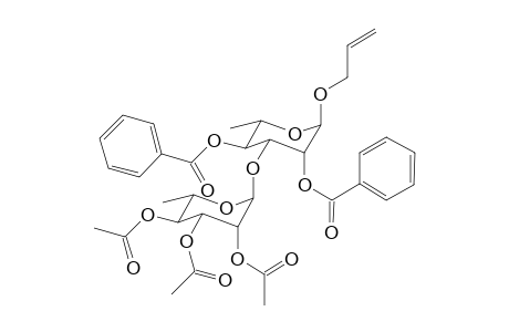Allyl 2,3,4-tri-O-acetyl-.alpha.,L-rhamnopyranosyl-(1-3)-2,4-di-O-benzoyl-.alpha.,L-rhamnopyranoside