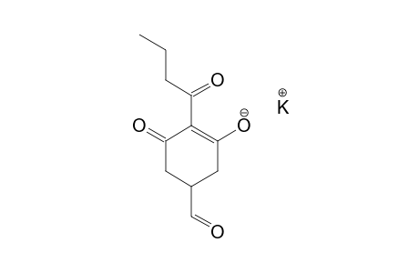 3-Cyclohexene-1-carboxaldehyde, 3-hydroxy-5-oxo-4-(1-oxobutyl)-, potassium salt