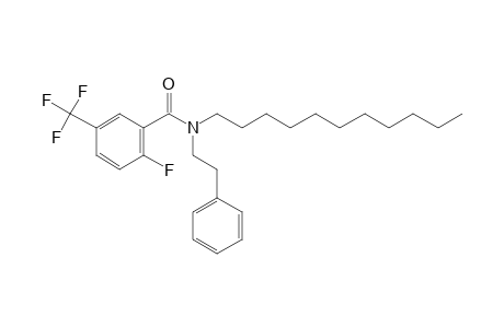 2-Fluoro-5-(trifluoromethyl)benzamide, N-(2-phenylethyl)-N-undecyl-