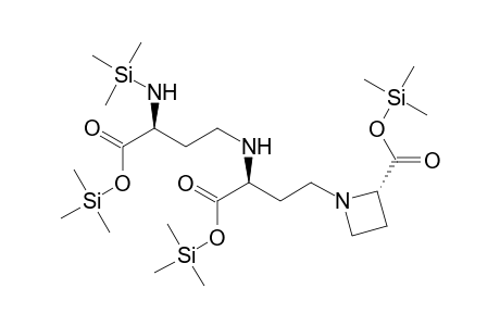 1-Azetidinebutanoic acid, .alpha.-[[4-oxo-3-[(trimethylsilyl)amino]-4-[(trimethylsilyl)oxy]buty l]amino]-2-[[(trimethylsilyl)oxy]carbonyl]-, trimethylsilyl ester, [2S-[2R*[R*(R*)]]]-