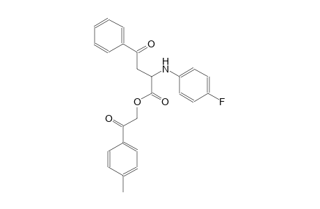 2-(4-methylphenyl)-2-oxoethyl 2-(4-fluoroanilino)-4-oxo-4-phenylbutanoate