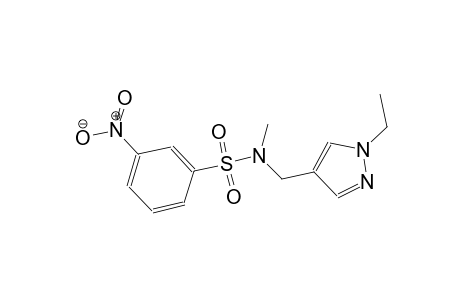 N-[(1-ethyl-1H-pyrazol-4-yl)methyl]-N-methyl-3-nitrobenzenesulfonamide