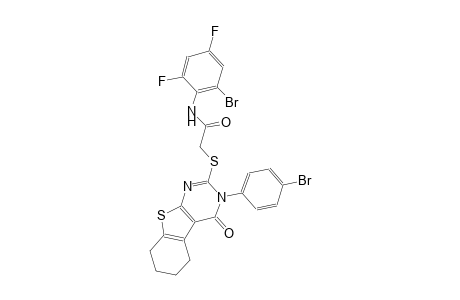 N-(2-bromo-4,6-difluorophenyl)-2-{[3-(4-bromophenyl)-4-oxo-3,4,5,6,7,8-hexahydro[1]benzothieno[2,3-d]pyrimidin-2-yl]sulfanyl}acetamide