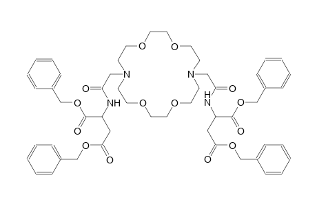 dibenzyl 2-[({16-[2-({3-(benzyloxy)-1-[(benzyloxy)carbonyl]-3-oxopropyl}amino)-2-oxoethyl]-1,4,10,13-tetraoxa-7,16-diazacyclooctadecan-7-yl}acetyl)amino]succinate