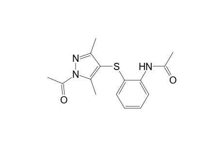 N-[2-(1-acetyl-3,5-dimethyl-pyrazol-4-yl)sulfanylphenyl]acetamide