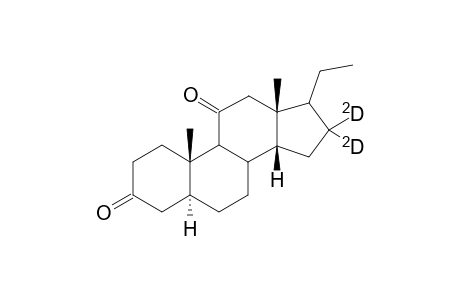 16,16-D2-5a,14b-pregnane-3,11-dione