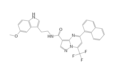 N-[2-(5-methoxy-1H-indol-3-yl)ethyl]-5-(1-naphthyl)-7-(trifluoromethyl)pyrazolo[1,5-a]pyrimidine-3-carboxamide