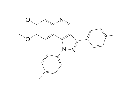 7,8-dimethoxy-1,3-bis(4-methylphenyl)-1H-pyrazolo[4,3-c]quinoline