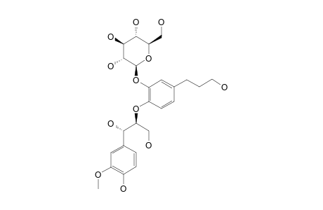 (-)-(7-R,8-S)-4,7,9,3',9'-PENTAHYROXY-3-METHOXY-8-4'-OXYNEOLIGNAN-3'-O-BETA-D-GLUCOPYRANOSIDE