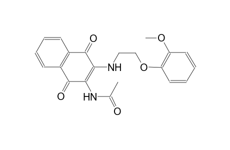 N-(3-{[2-(2-methoxyphenoxy)ethyl]amino}-1,4-dioxo-1,4-dihydro-2-naphthalenyl)acetamide