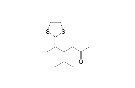 4-(1-(1,3-Dithiolan-2-ylidene)ethyl)-5-methylhexan-2-one