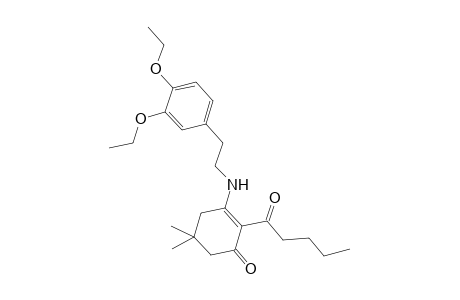 3-[2-(3,4-diethoxyphenyl)ethylamino]-5,5-dimethyl-2-(1-oxopentyl)-1-cyclohex-2-enone