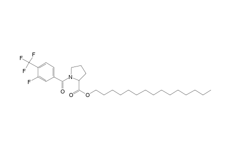 L-Proline, N-(3-fluoro-4-trifluoromethylbenzoyl)-, pentadecyl ester