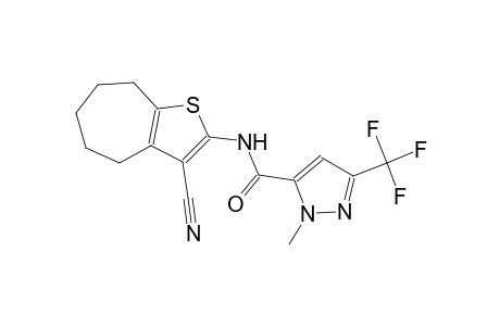 N-(3-cyano-5,6,7,8-tetrahydro-4H-cyclohepta[b]thien-2-yl)-1-methyl-3-(trifluoromethyl)-1H-pyrazole-5-carboxamide