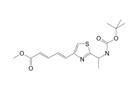 1-[4-(4-Methoxycarbonyl-1,3-butadienyl)-2-thiazolyl]ethylcarbamic acid, tert-butyl ester