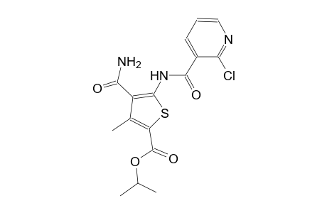 isopropyl 4-(aminocarbonyl)-5-{[(2-chloro-3-pyridinyl)carbonyl]amino}-3-methyl-2-thiophenecarboxylate