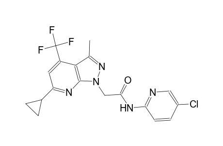 1H-pyrazolo[3,4-b]pyridine-1-acetamide, N-(5-chloro-2-pyridinyl)-6-cyclopropyl-3-methyl-4-(trifluoromethyl)-