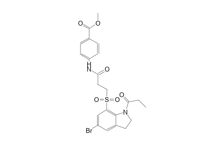 benzoic acid, 4-[[3-[[5-bromo-2,3-dihydro-1-(1-oxopropyl)-1H-indol-7-yl]sulfonyl]-1-oxopropyl]amino]-, methyl ester