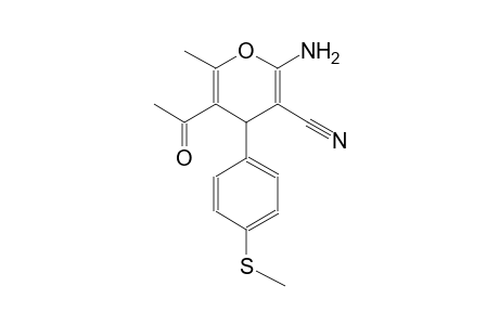 4H-pyran-3-carbonitrile, 5-acetyl-2-amino-6-methyl-4-[4-(methylthio)phenyl]-