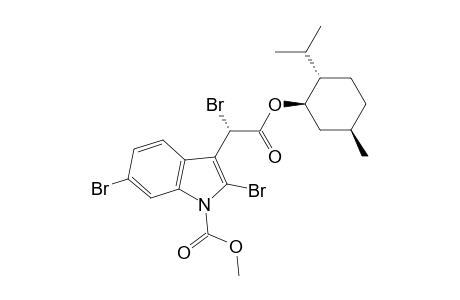 Methyl 2,6-dibromo-3-((S)-1-bromo-2-((1R,2S,5R)-2-isopropyl-5-methyl-cyclohexyloxy)-2-oxoethyl)-1H-indole-1-carboxylate (8S,10R,11S,14R)