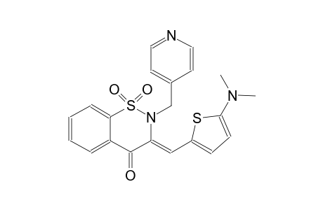 4H-1,2-benzothiazin-4-one, 3-[[5-(dimethylamino)-2-thienyl]methylene]-2,3-dihydro-2-(4-pyridinylmethyl)-, 1,1-dioxide, (3Z)-