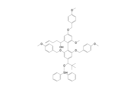 1-[4'-(tert-Butyldiphenylsiloxymethyl)-6-methoxy-4,2',6'-tris-(4-methoxybenzyloxy)biphenyl-2-yl]pent-4-en-1-ol