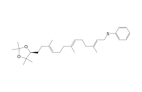 1,3-Dioxolane, 2,2,4,4-tetramethyl-5-[3,7,11-trimethyl-13-(phenylthio)-3,7,11-tridecatrienyl]-, [S-(E,E,E)]-
