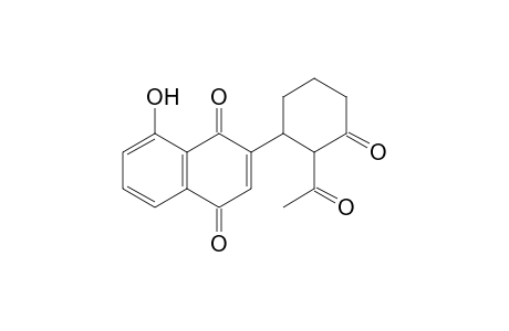 2-[2'-Acetyl-3'-oxocyclohex-1'-yl]-8-hydroxy-1,4-naphthoquinone