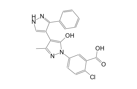 2-chloro-5-(5-hydroxy-3-methyl-3'-phenyl-1H,1'H-[4,4'-bipyrazol]-1-yl)benzoic acid