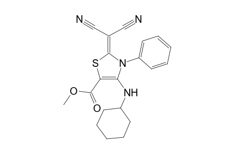 Methyl 2-dicyanomethylene-4-cyclohexylamino-2,3-dihydro-3-phenylthiazole-5-carboxylate