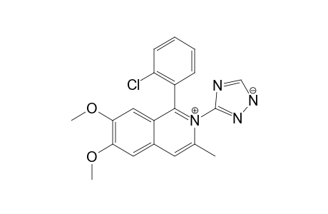 1-(2-chlorophenyl)-2-(1,2-diaza-4-azanidacyclopenta-2,5-dien-3-yl)-6,7-dimethoxy-3-methylisoquinolin-2-ium