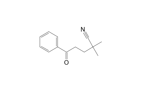 2,2-Dimethyl-5-oxidanylidene-5-phenyl-pentanenitrile