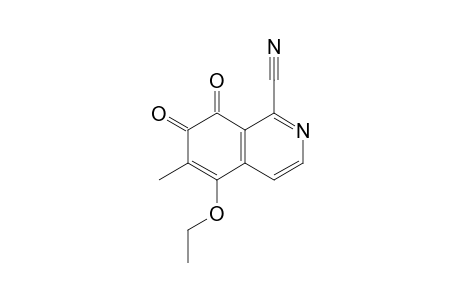 5-Ethoxy1-cyano-6-methylisoquinolin-7,8-dione