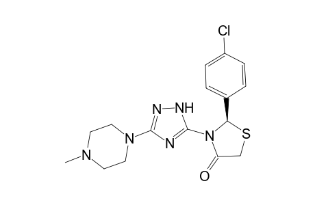(R)-2-(4-Chlorophenyl)-3-[3-(4-methylpiperazin-1-yl)-1H-1,2,4-triazol-5-yl]-1,3-thiazolidin-4-one