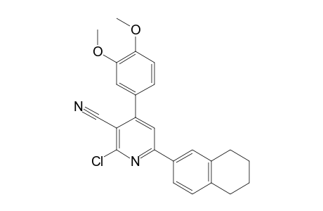 2-Chloro-4-(3,4-dimethoxy-phenyl)-6-(5,6,7,8-tetrahydronaphthalen-2-yl)-nicotinonitrile