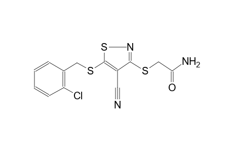 2-({5-[(2-chlorobenzyl)sulfanyl]-4-cyano-3-isothiazolyl}sulfanyl)acetamide