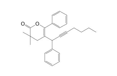 3,3-Dimethyl-6-phenyl-5-(1-phenylhept-2-ynyl)-3,4-dihydropyran-2-one