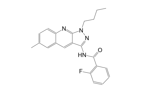 N-(1-butyl-6-methyl-1H-pyrazolo[3,4-b]quinolin-3-yl)-2-fluorobenzamide