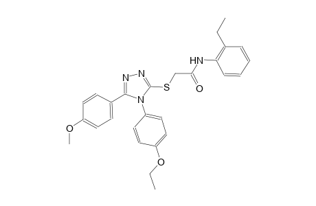 2-{[4-(4-ethoxyphenyl)-5-(4-methoxyphenyl)-4H-1,2,4-triazol-3-yl]sulfanyl}-N-(2-ethylphenyl)acetamide