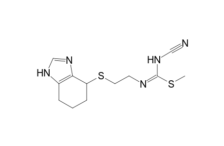 Carbamimidothioic acid, N-cyano-N'-[2-[(4,5,6,7-tetrahydro-1H-benzimidazol-4-yl)thio]ethyl]-, methyl ester, (.+-.)-