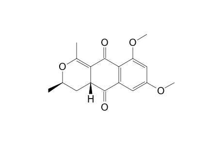 1H-Naphtho[2,3-c]pyran-5,10-dione, 3,4-dihydro-7,9-dimethoxy-1,3-dimethyl-, cis-(.+-.)-