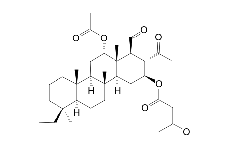 12-ALPHA-ACETOXY-16-BETA-(3R'-HYDROXYBUTANOYLOXY)-20,24-DIMETHYL-24-OXOSCALARAN-25-AL