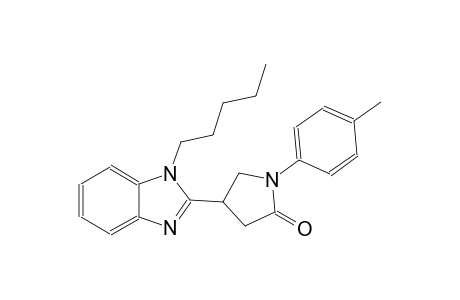 1-(4-methylphenyl)-4-(1-pentyl-1H-benzimidazol-2-yl)-2-pyrrolidinone