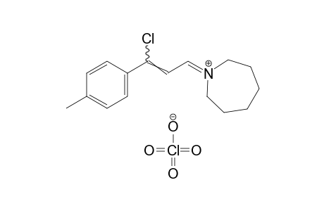 1-(gamma-chloro-p-methylcinnamylidene)hexahydro-1H-azepinium perchlorate