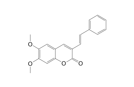 (E)-6,7-DIMETHOXY-3-STYRYL-COUMARIN