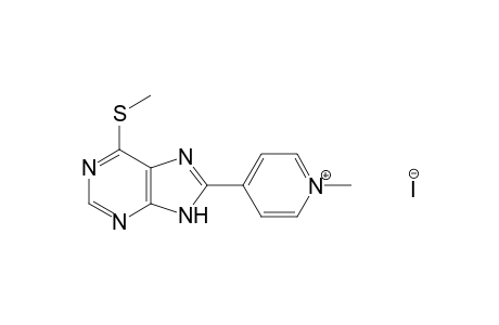 1-methyl-4-[6-(methylthio)-9H-purin-8-yl]pyridinium iodide
