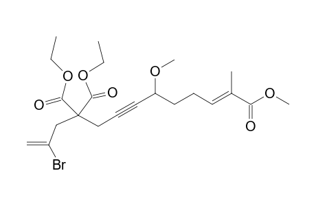 Methyl (E/Z)-12-bromo-10,10-bis(ethoxycarbonyl)-6-methoxy-2-methyl-2,12-tridecadiene-7-yne-carboxylate