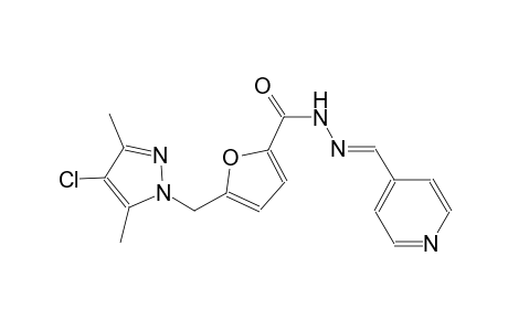 5-[(4-chloro-3,5-dimethyl-1H-pyrazol-1-yl)methyl]-N'-[(E)-4-pyridinylmethylidene]-2-furohydrazide