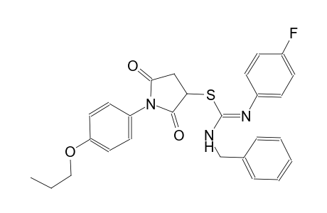 2,5-dioxo-1-(4-propoxyphenyl)-3-pyrrolidinyl N-benzyl-N'-(4-fluorophenyl)imidothiocarbamate